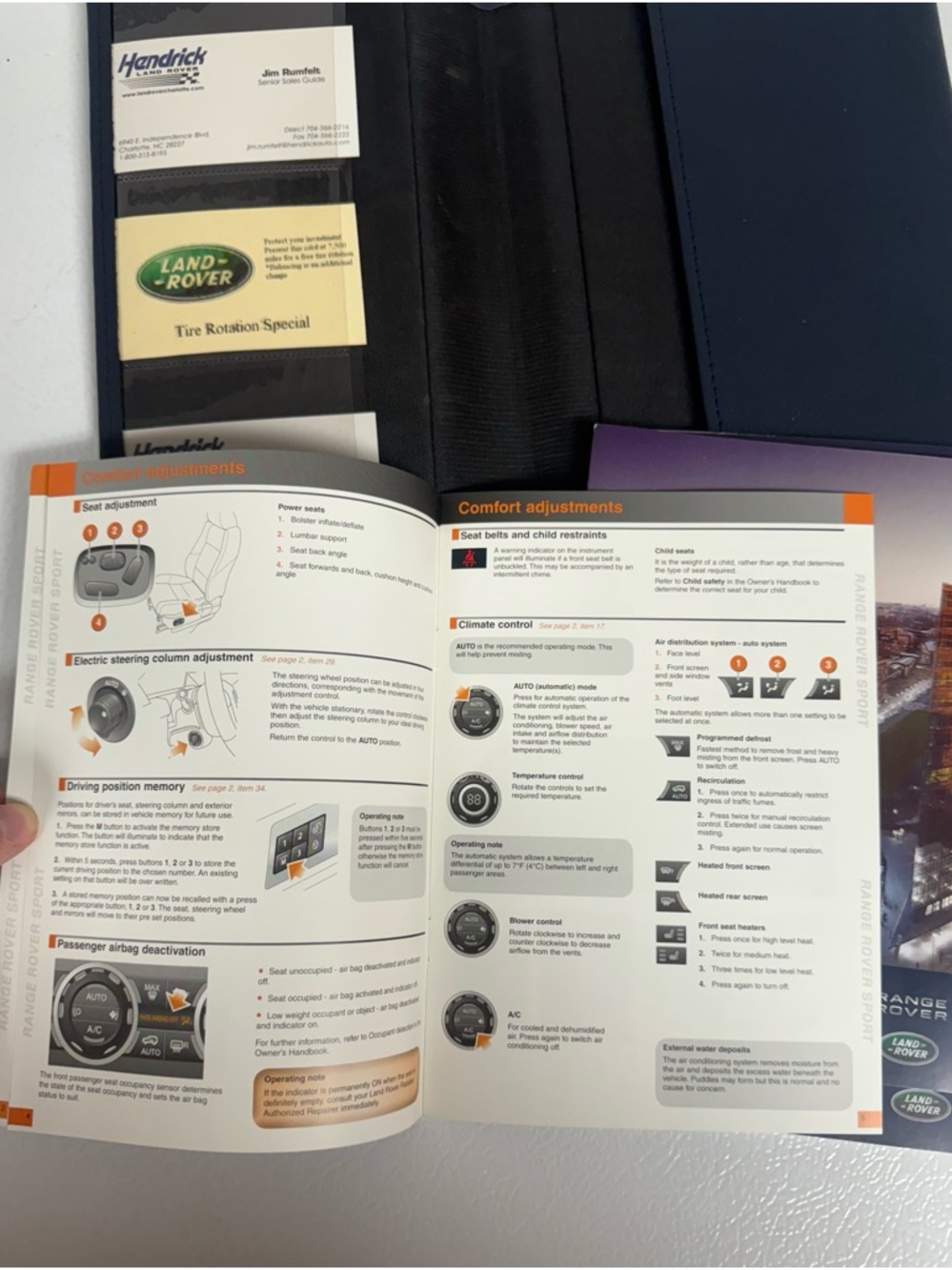 2013 Land Rover Range Rover Sport Owners Vehicle Quick Start Guide Service Case - Picture 3 of 5